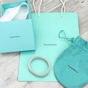 Tiffany & Co. Sterling Silver Somerset Mesh Bangle Bracelet